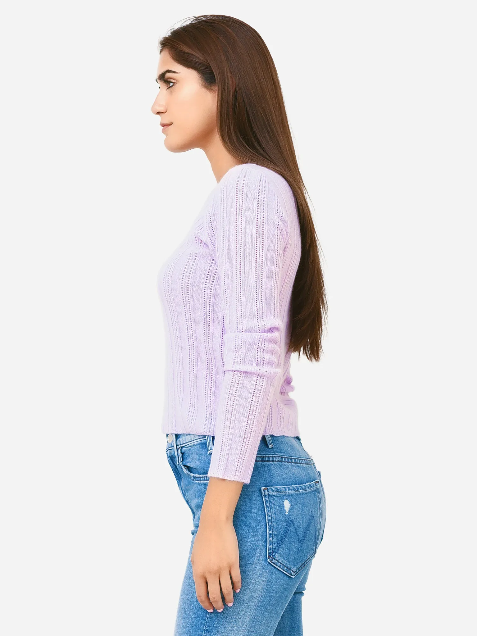 525 Women's Pointelle Henley Pullover