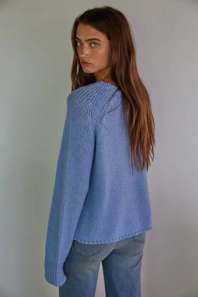 Alpaca Sweater Ribbed Detail