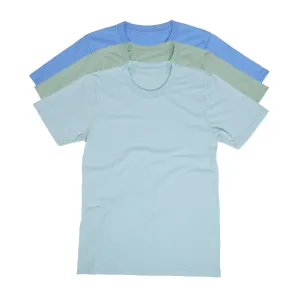 Basic Blank T-Shirt Summer Pack - Light Blue, Light Green, Sky Blue