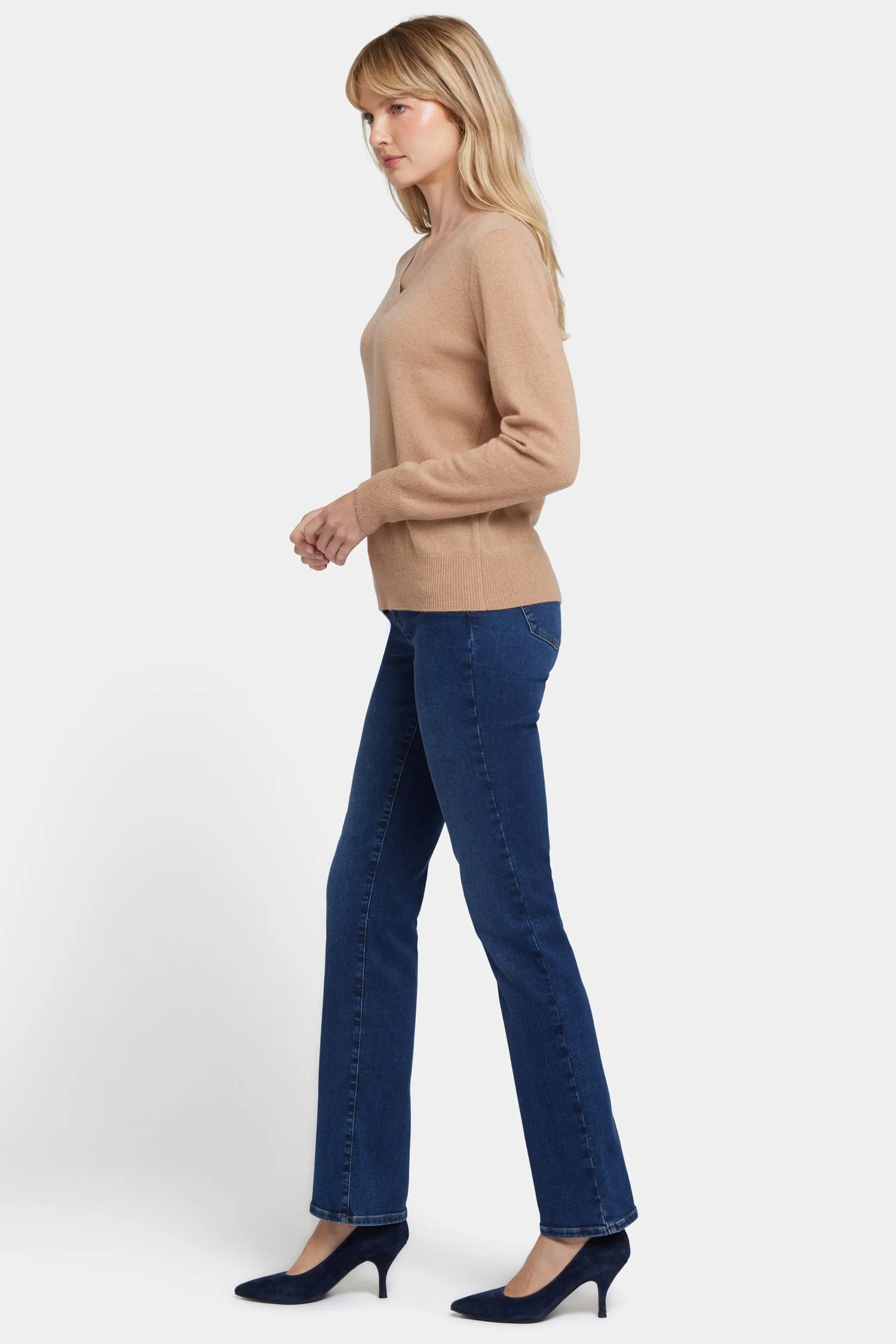 Cashmere Classic V-Neck Sweater - Tan