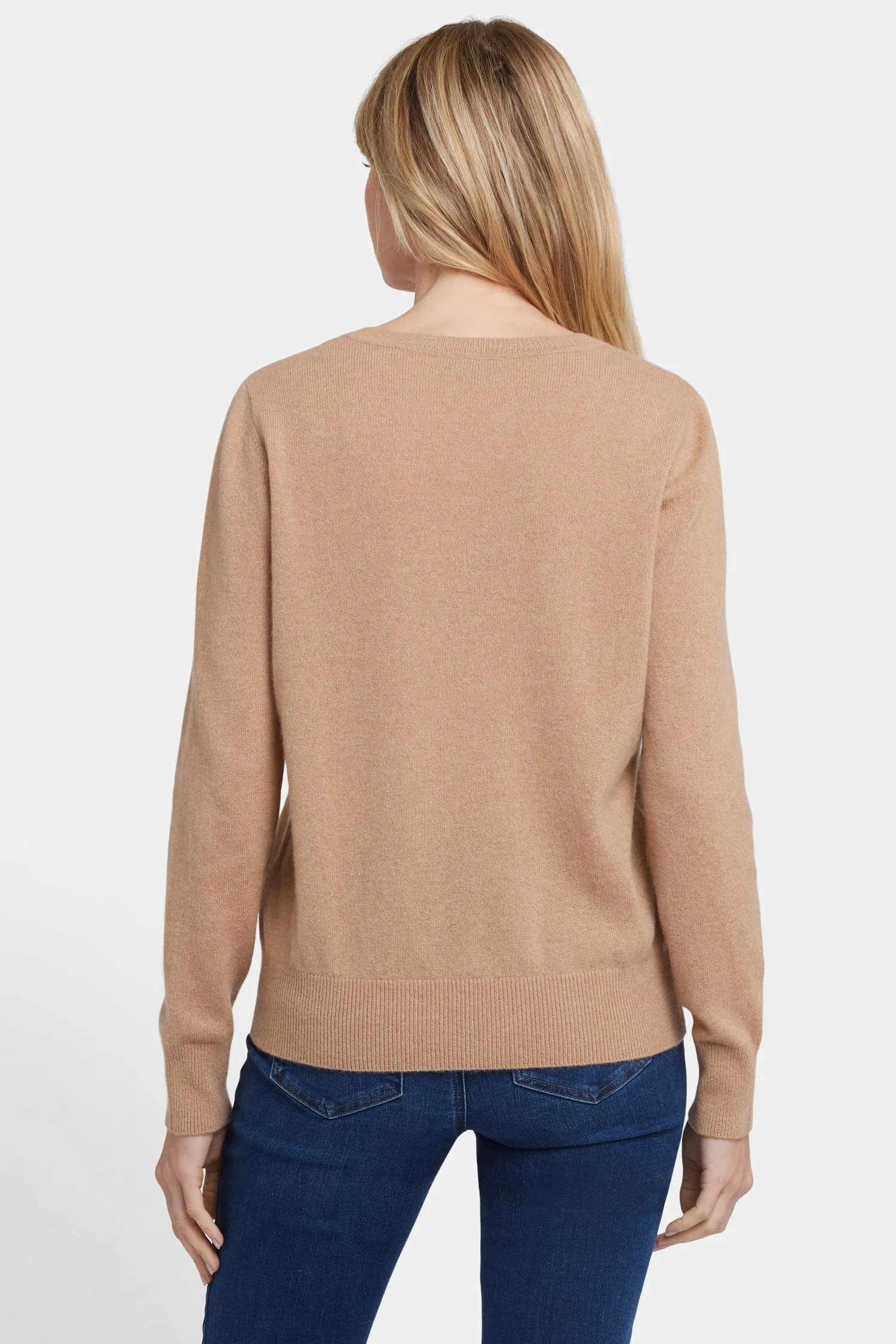 Cashmere Classic V-Neck Sweater - Tan