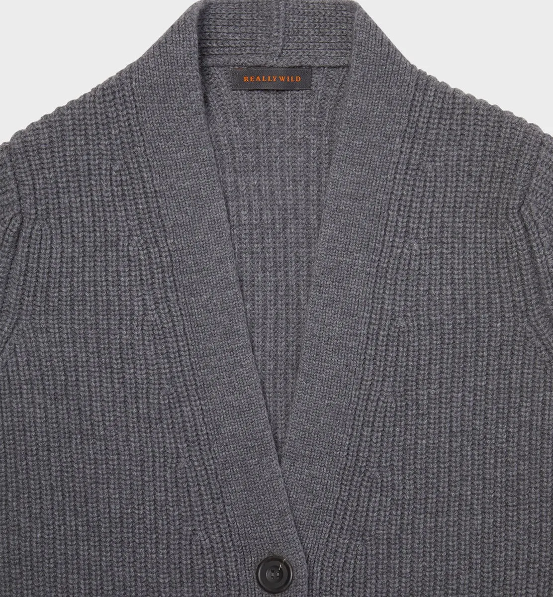 Cashmere Mix Ribbed Cardigan