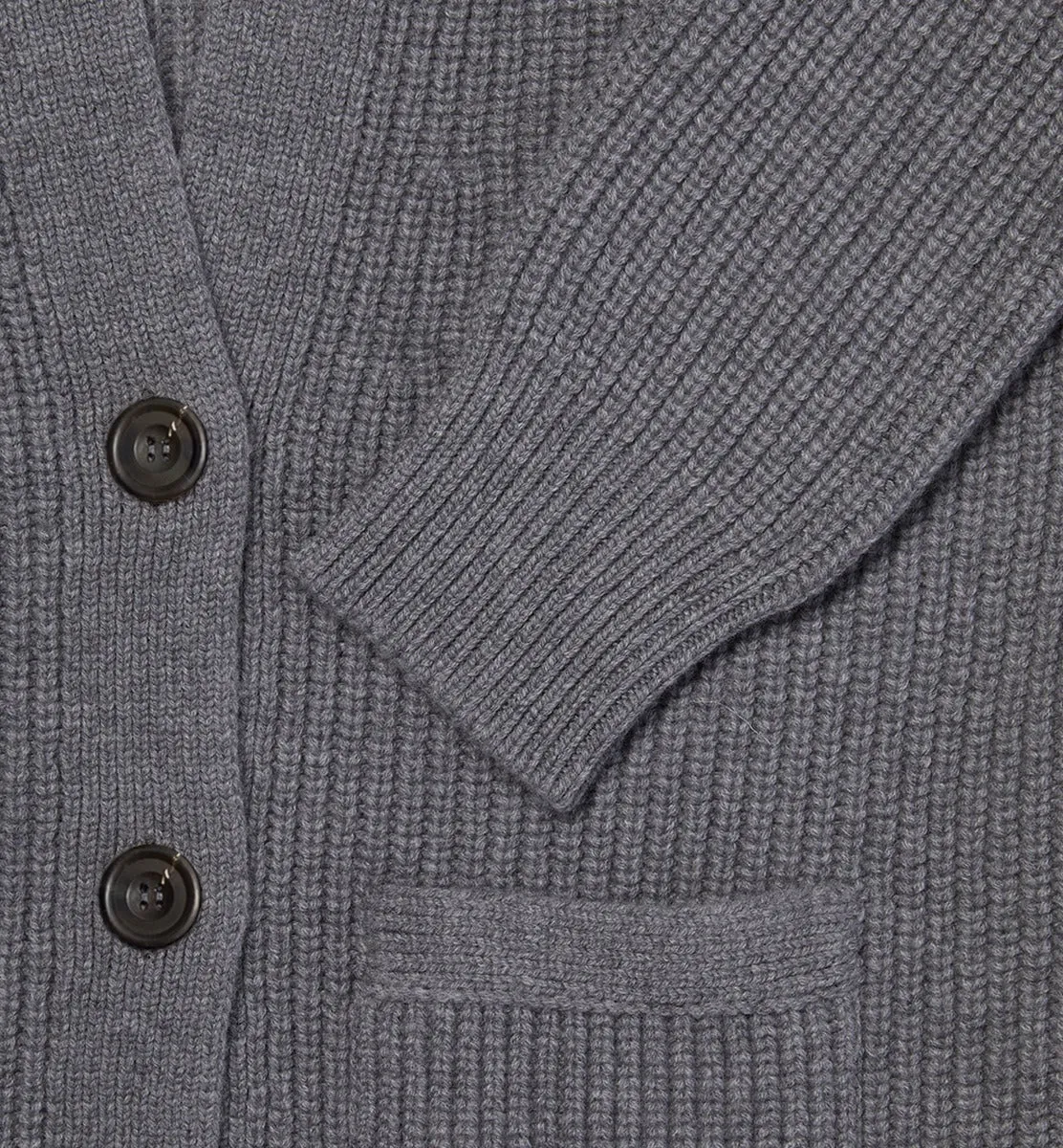 Cashmere Mix Ribbed Cardigan