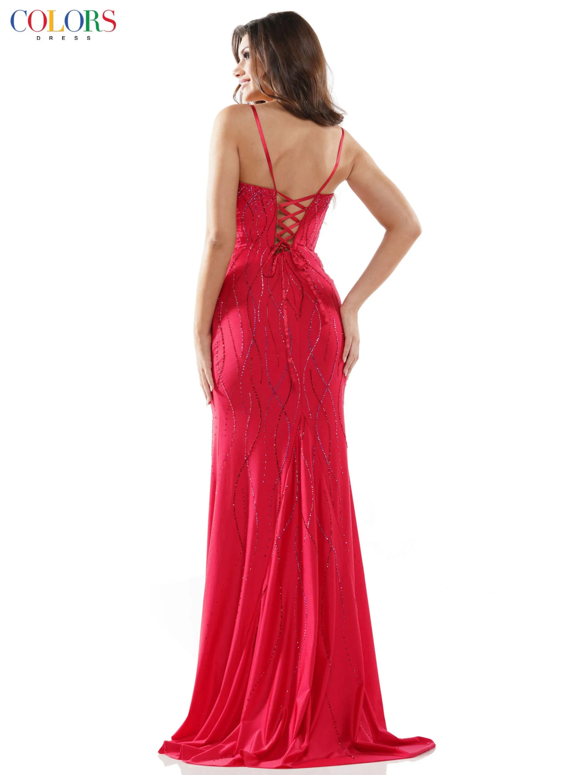 Colors Dress G1052 Crystal Prom Dress Corset