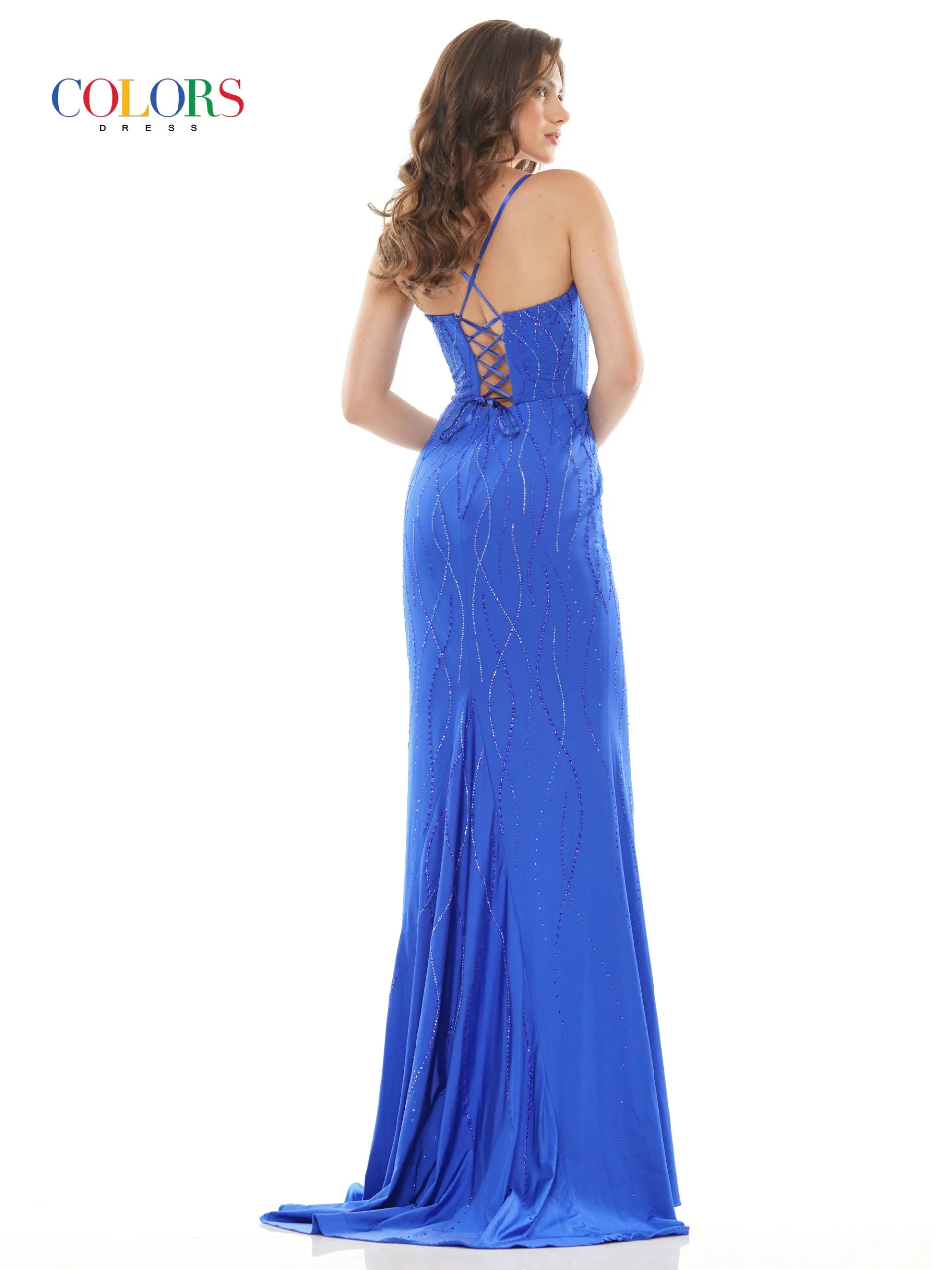 Colors Dress G1052 Crystal Prom Dress Corset