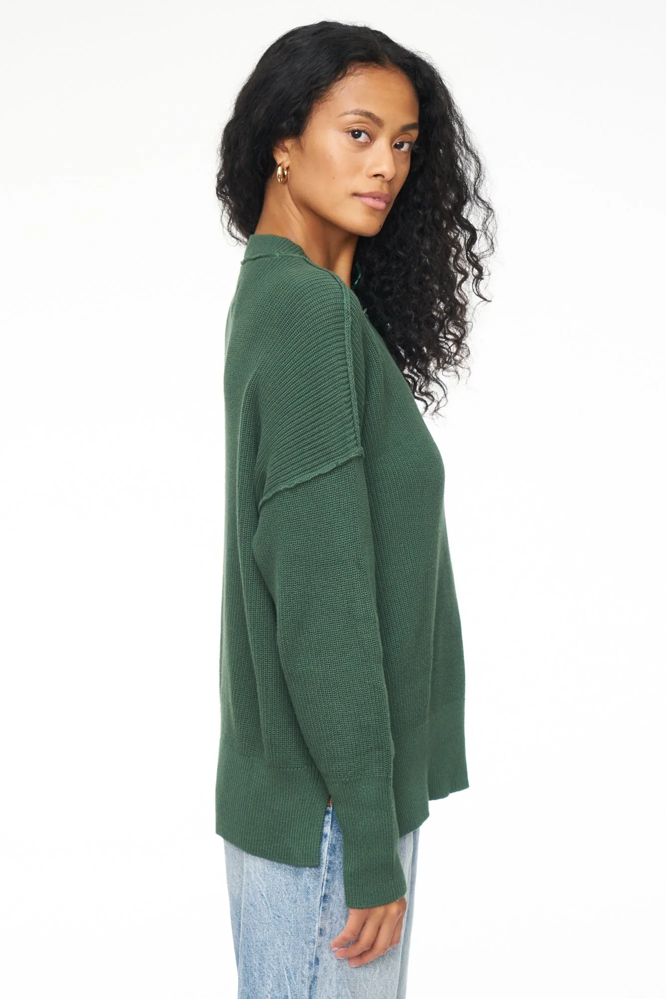 Darya Oversized Crewneck Pullover - Ivy