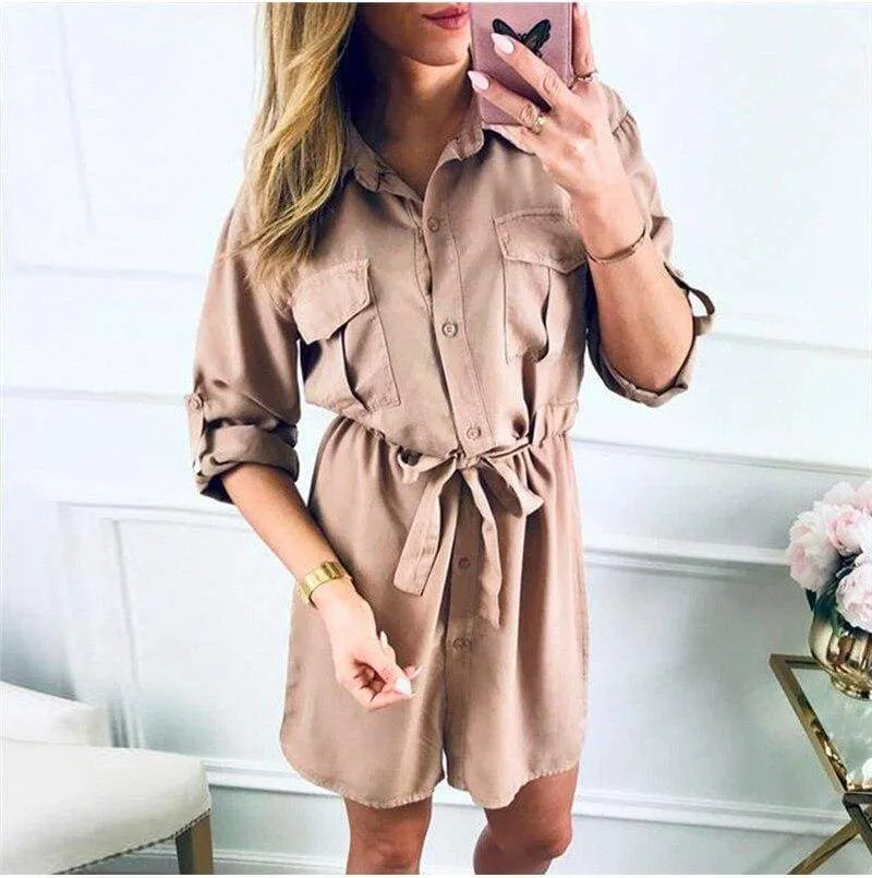 FashionSierra - Women Autumn Casual Plain T Shirt Dress