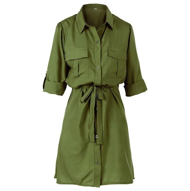 FashionSierra - Women Autumn Casual Plain T Shirt Dress