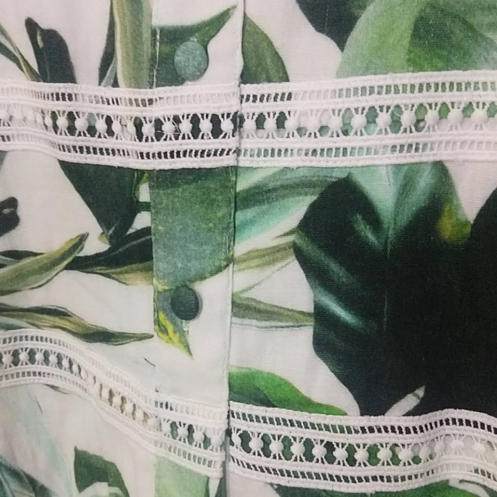 Gianni Bini Monica Palm Print A Line Midi Dress