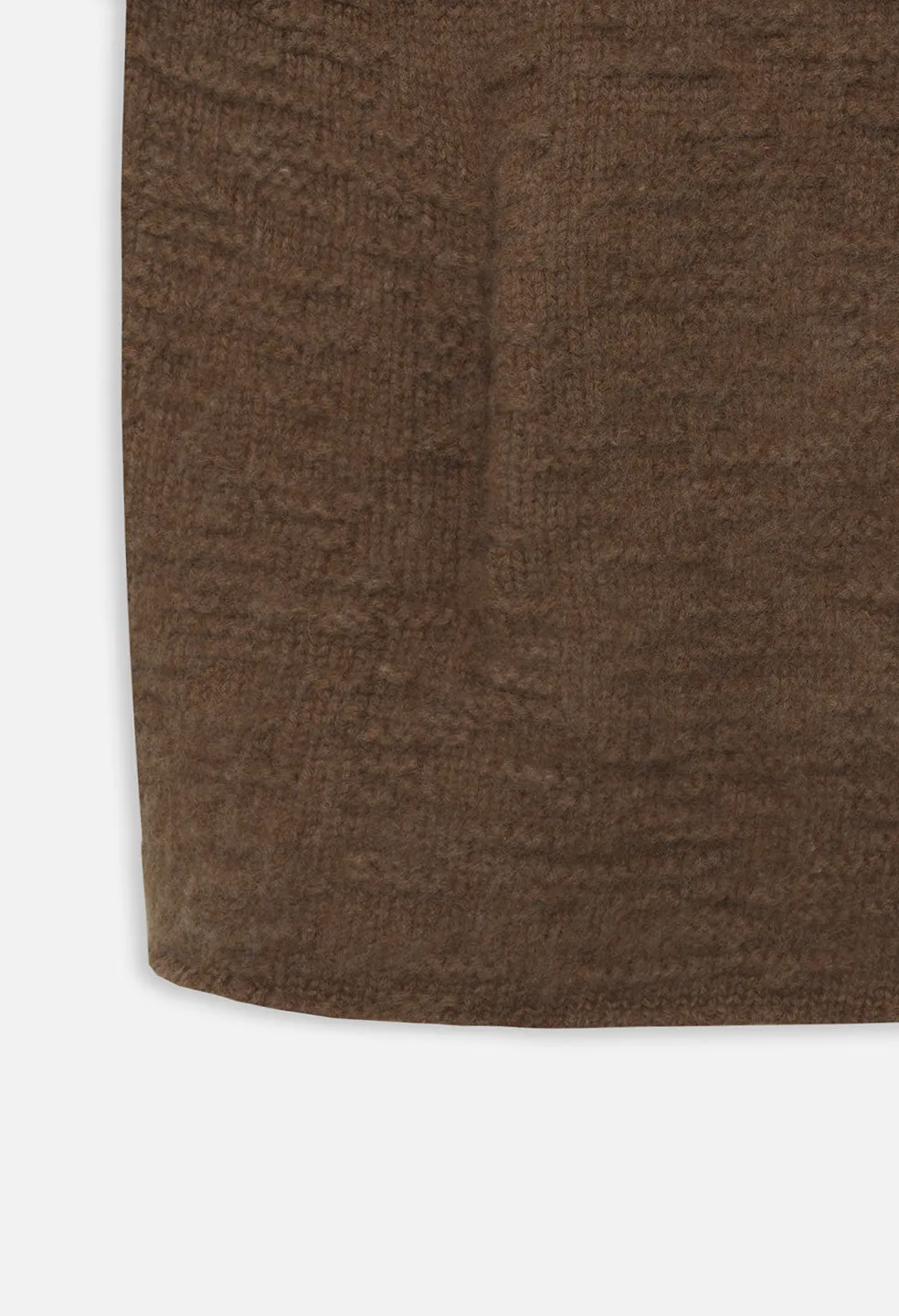Glitch Jacquard Poncho / Cedar