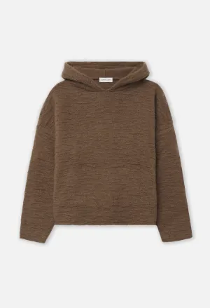 Glitch Jacquard Poncho / Cedar