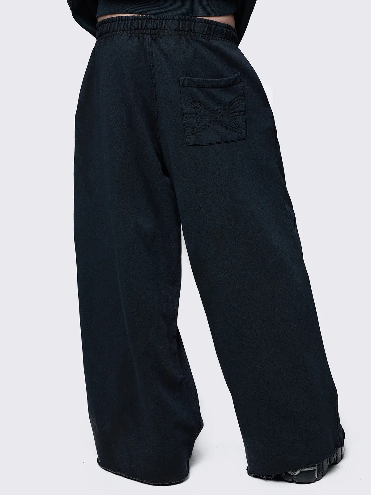 Hard Black Wash Sweatpants
