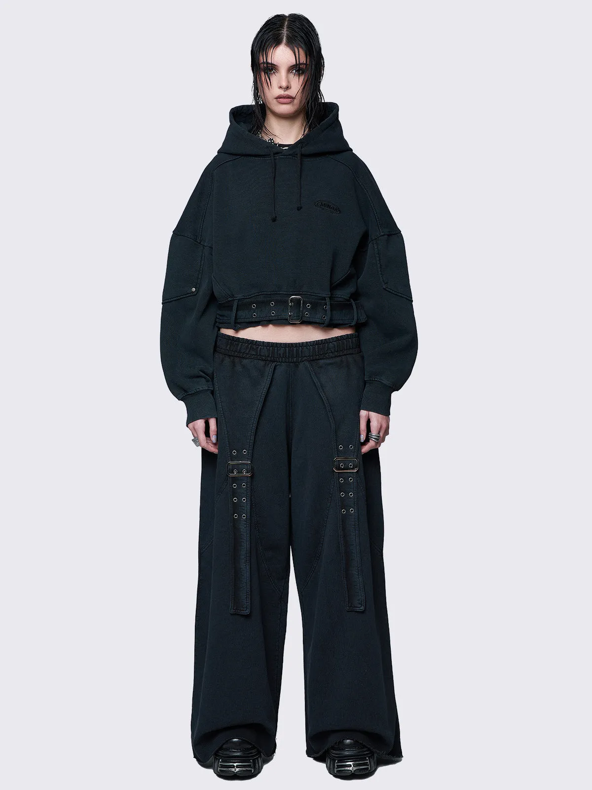 Hard Black Wash Sweatpants