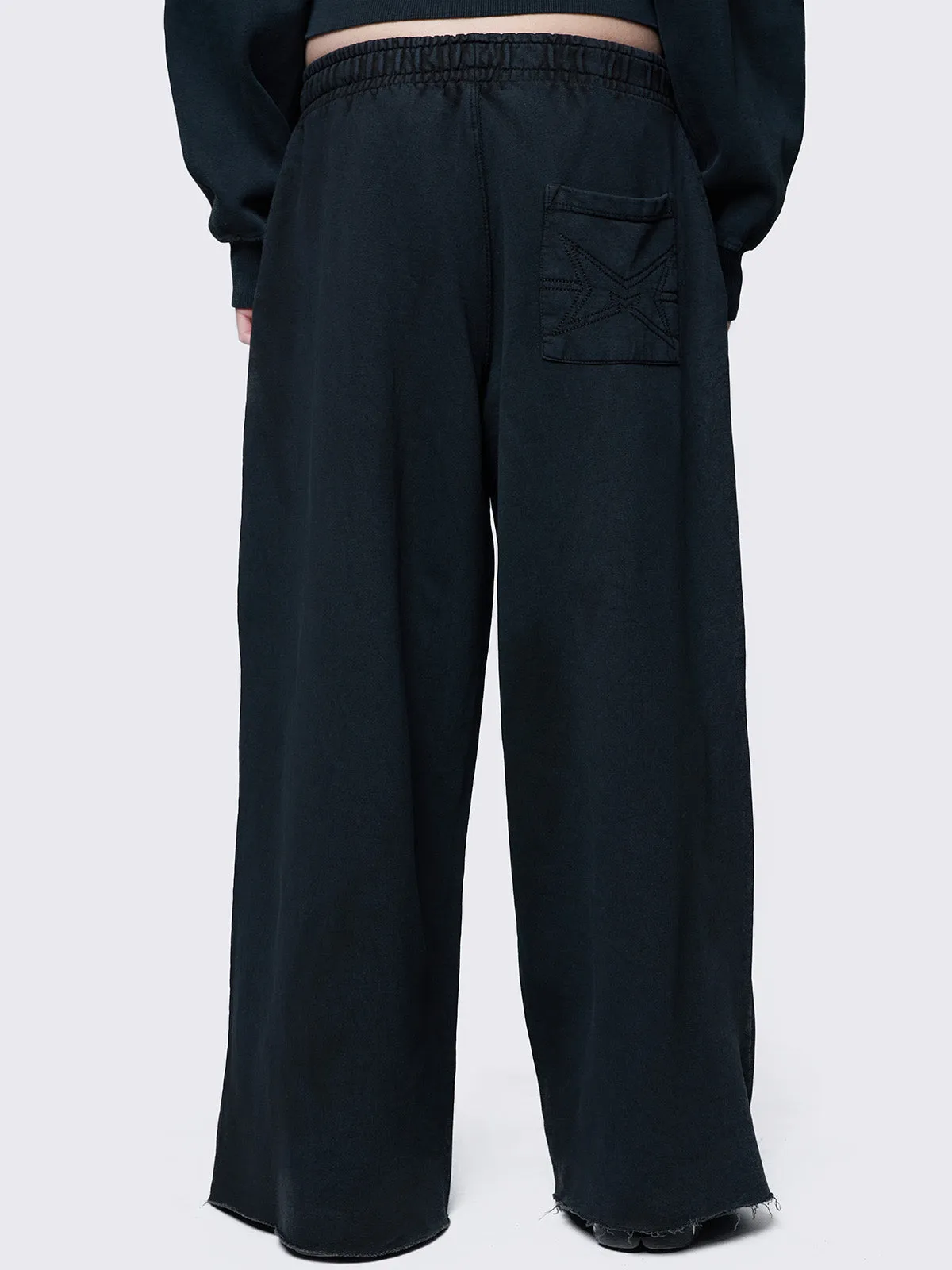 Hard Black Wash Sweatpants