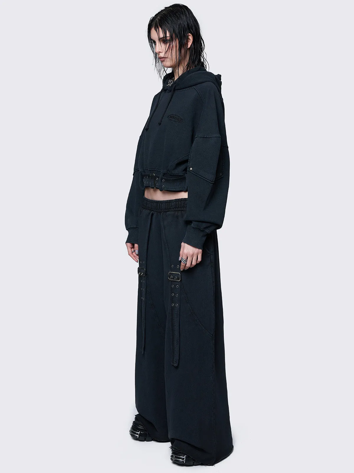 Hard Black Wash Sweatpants