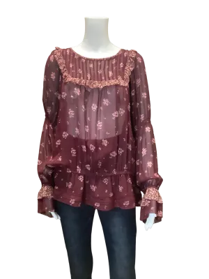 Joie Womens Top Floral Print Andrielle Praire Silk Size: L