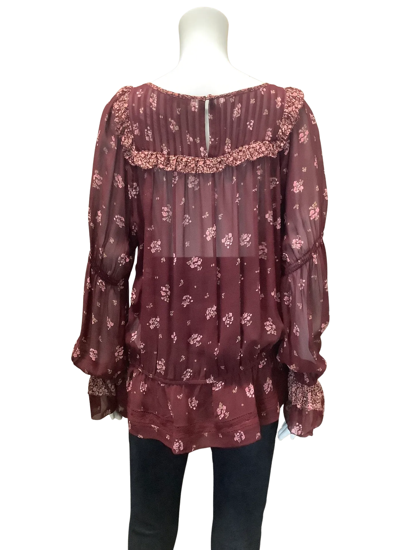 Joie Womens Top Floral Print Andrielle Praire Silk Size: L