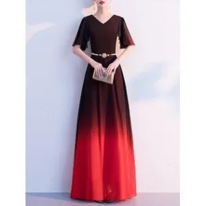 Ketty More Women Elegant Short Sleeved Long Maxi Dress-KMWDC5047