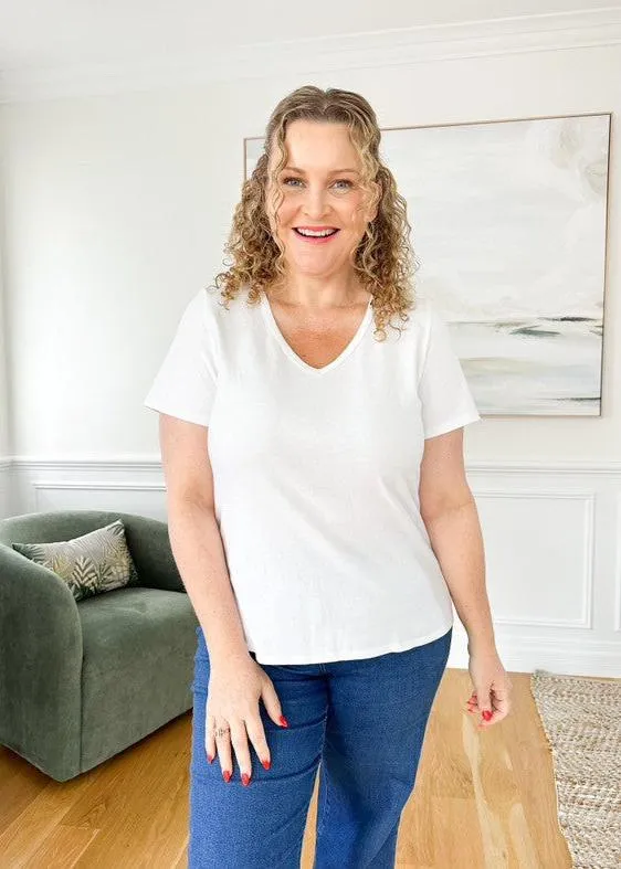 Kirsten Sprinkling Kindness V Neck Tee