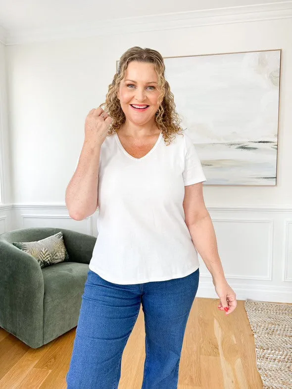 Kirsten Sprinkling Kindness V Neck Tee