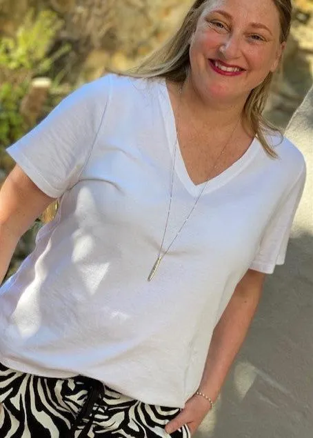 Kirsten Sprinkling Kindness V Neck Tee