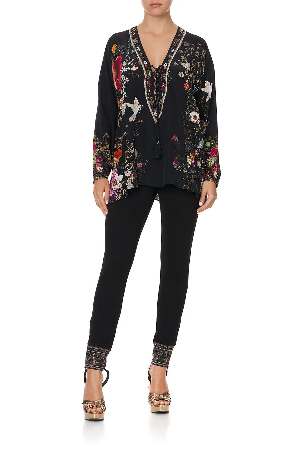 LACE UP BLOUSE MIRROR MIRROR