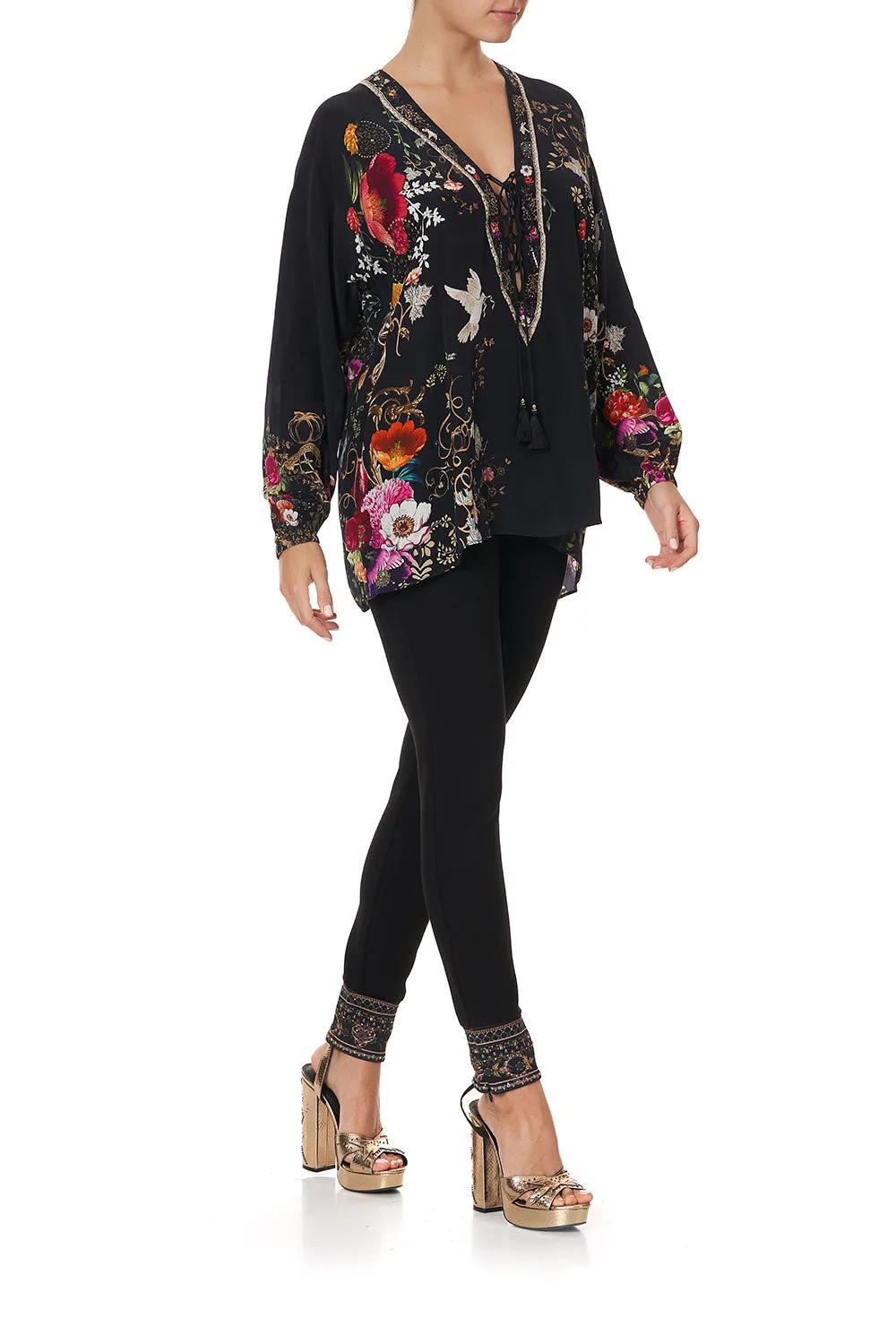 LACE UP BLOUSE MIRROR MIRROR