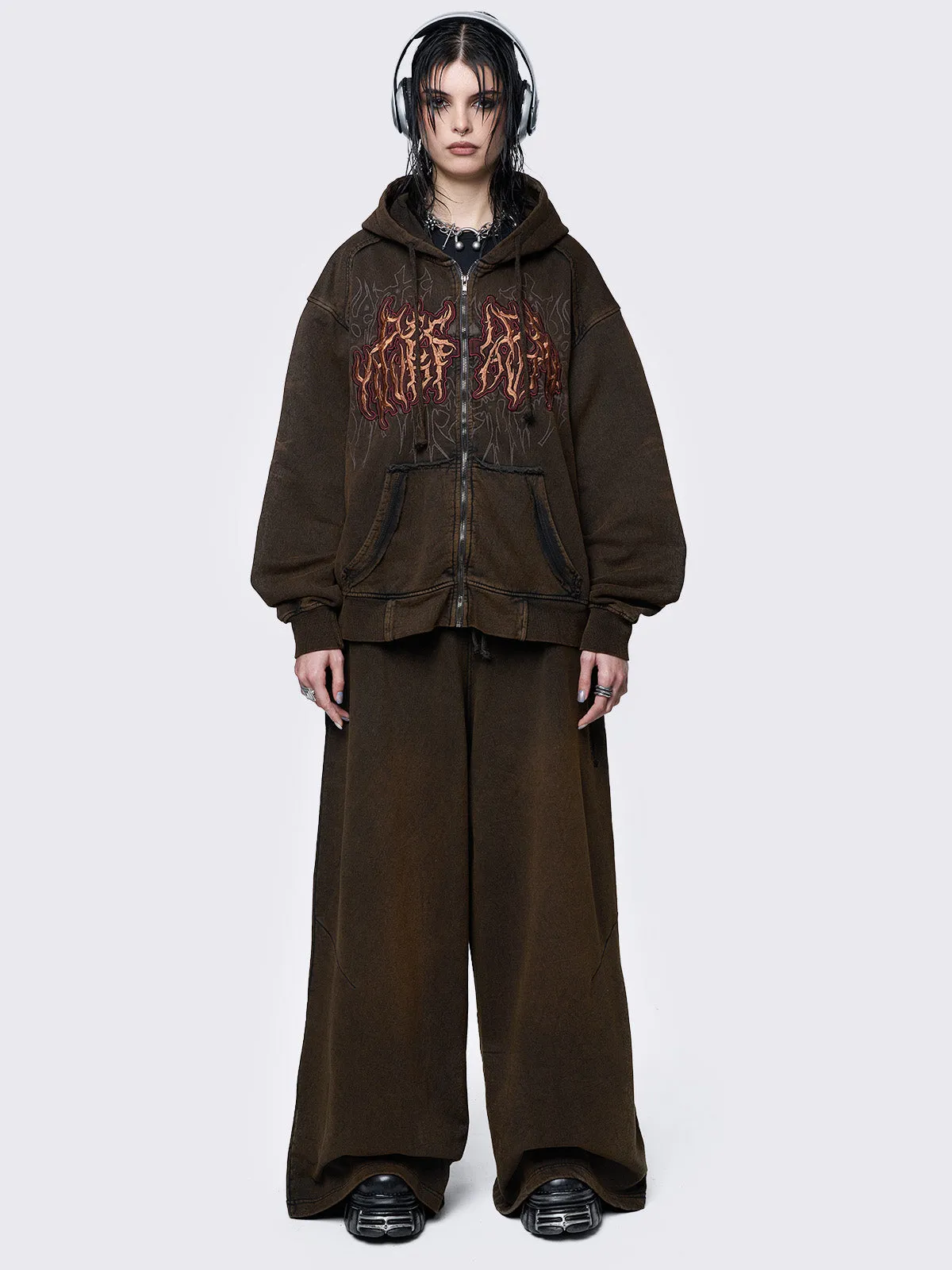 Liv Brown Wash Sweatpants