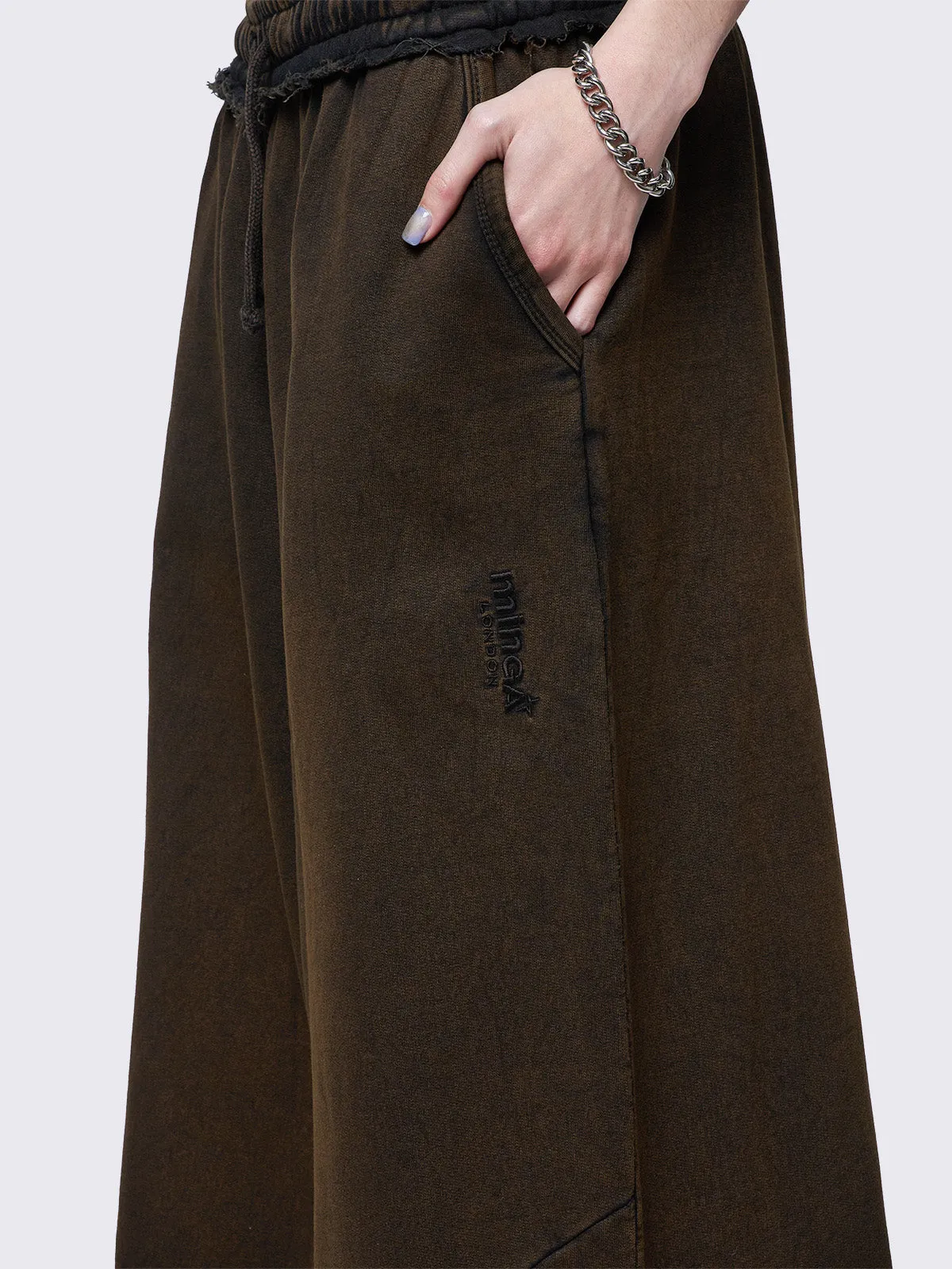 Liv Brown Wash Sweatpants