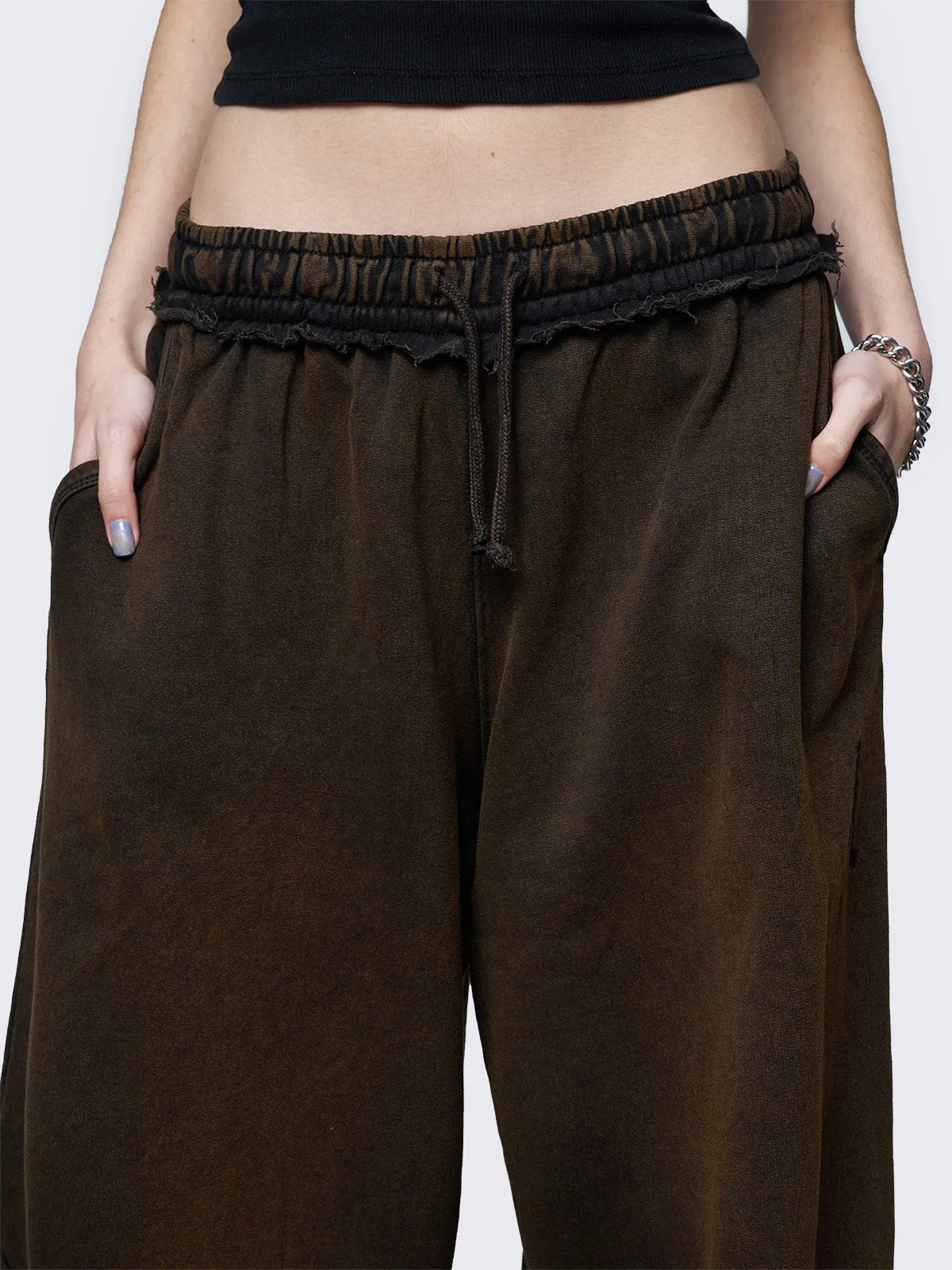 Liv Brown Wash Sweatpants