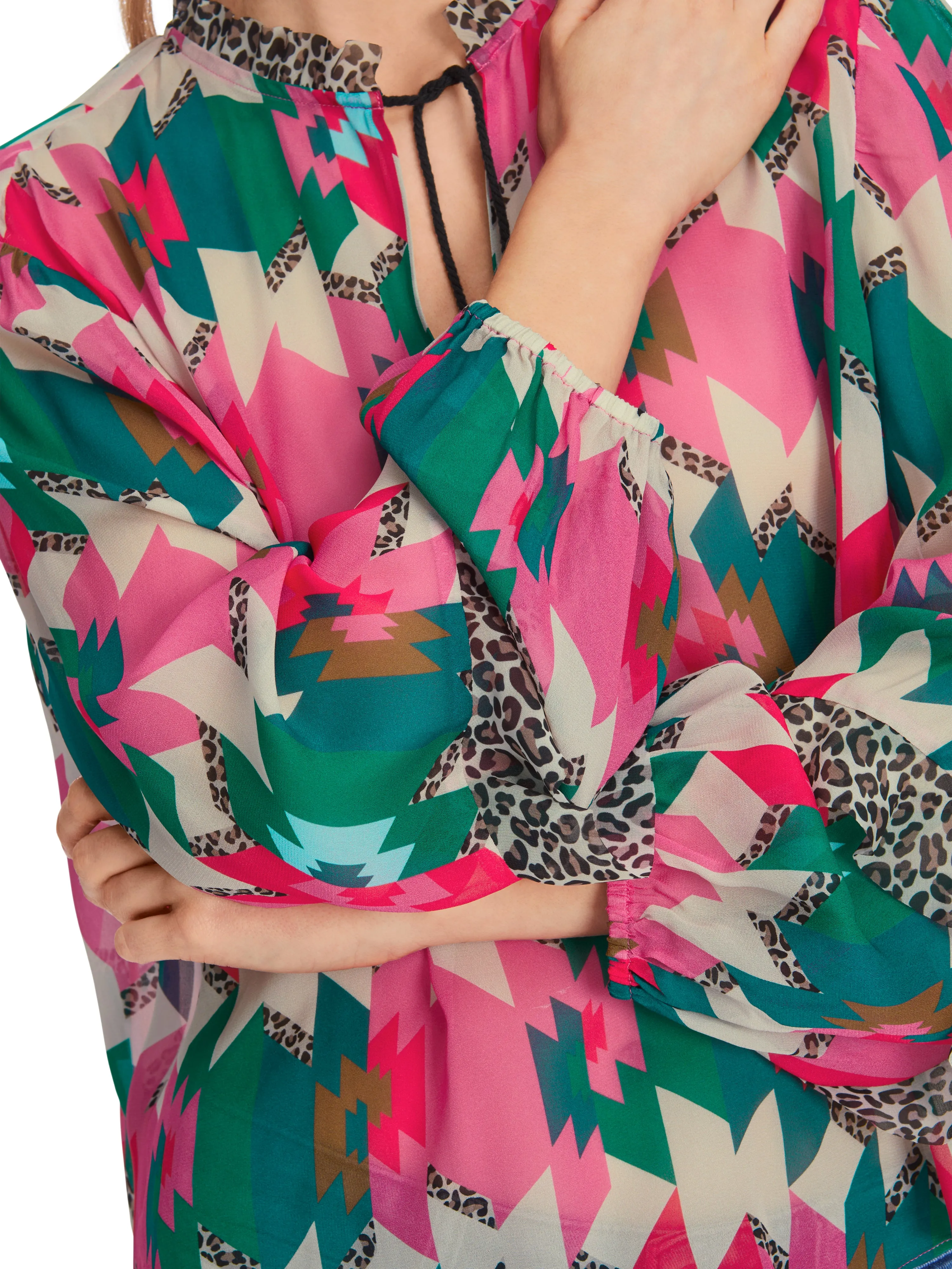 MARC CAIN Dragon Fruit Patterned Blouse