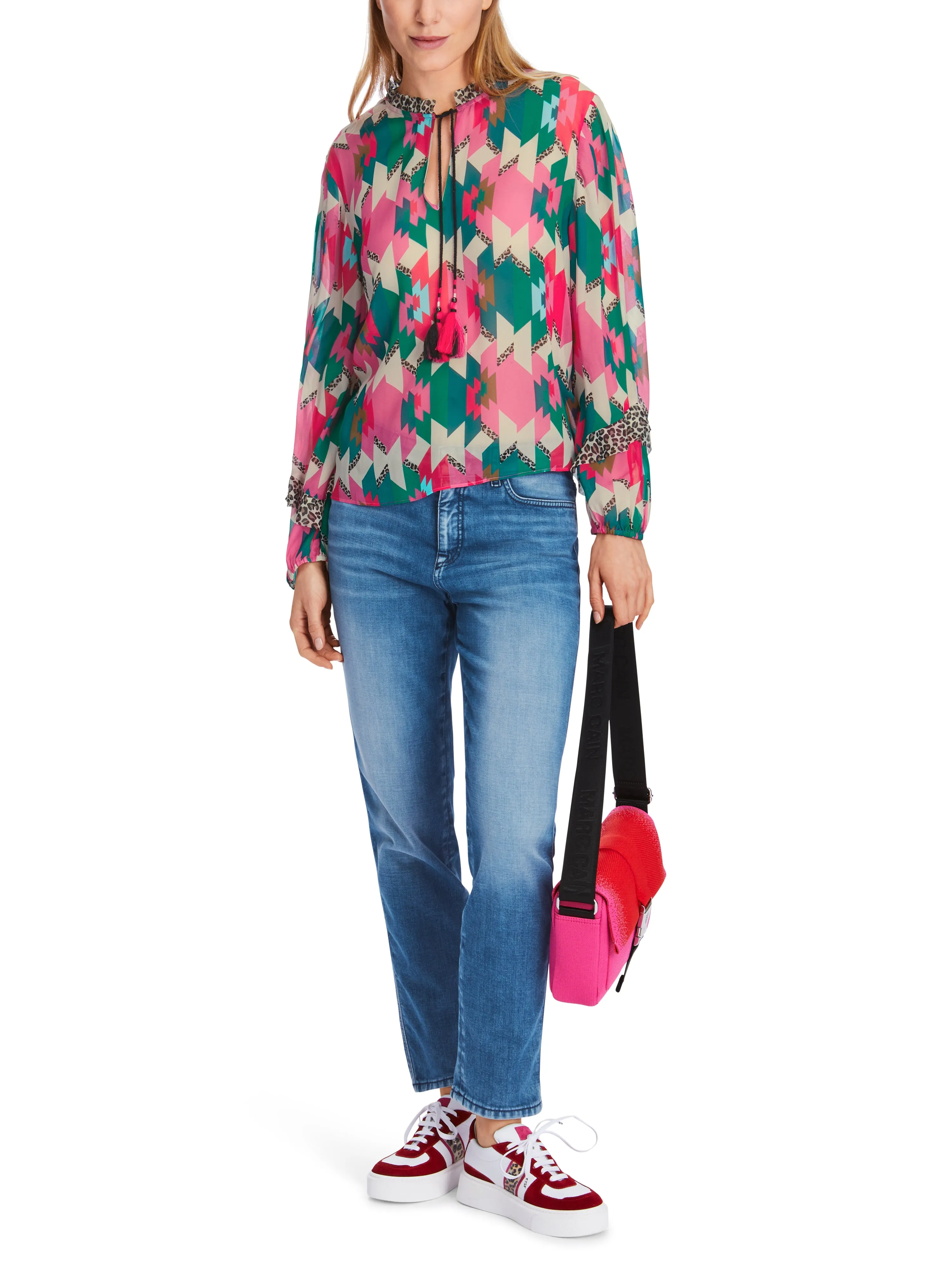 MARC CAIN Dragon Fruit Patterned Blouse
