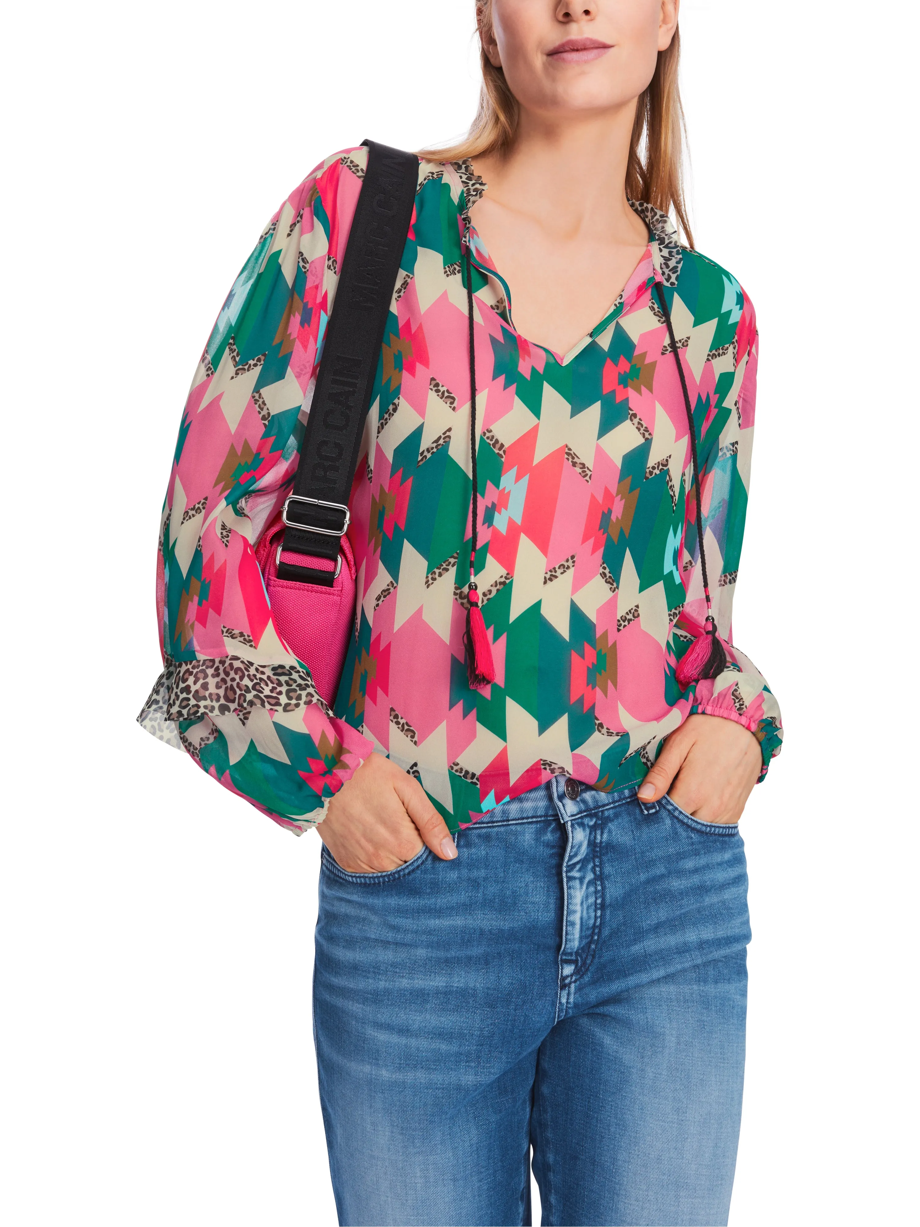 MARC CAIN Dragon Fruit Patterned Blouse