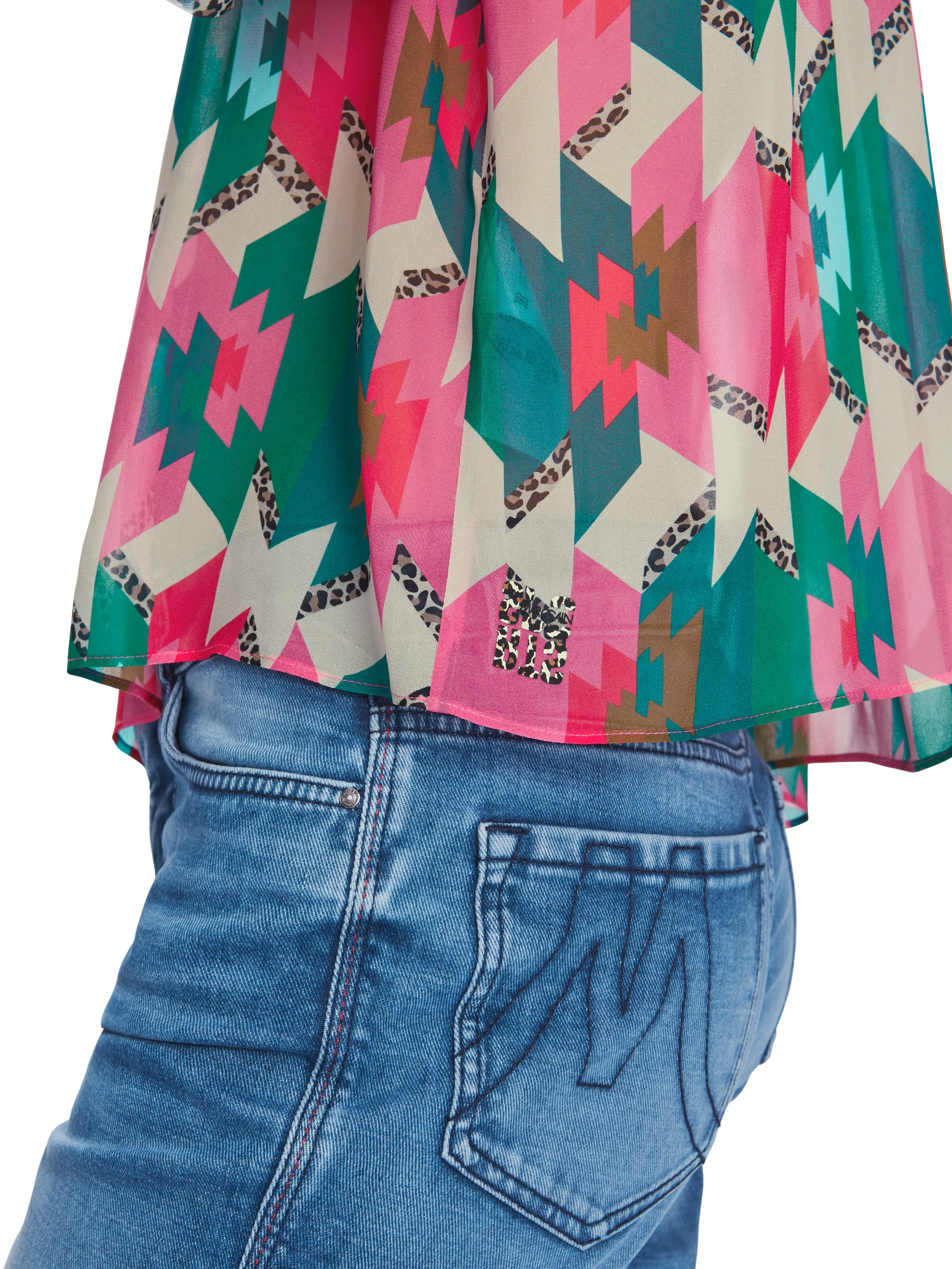 MARC CAIN Dragon Fruit Patterned Blouse