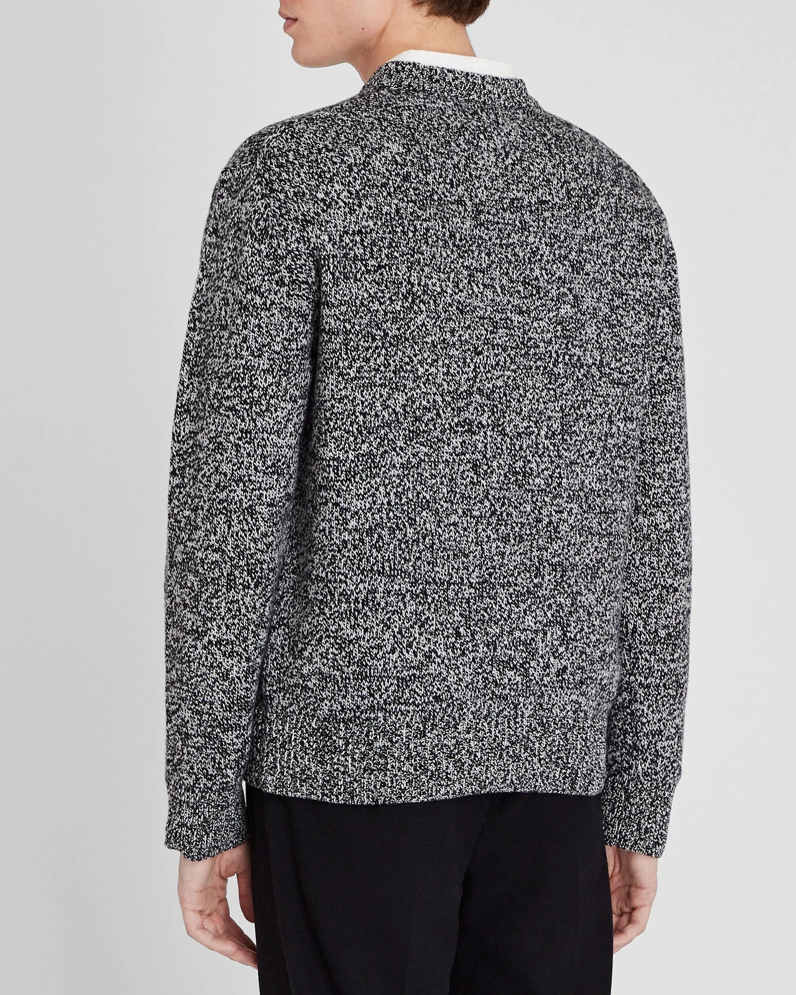 Marl Wool Blend Crewneck Sweater