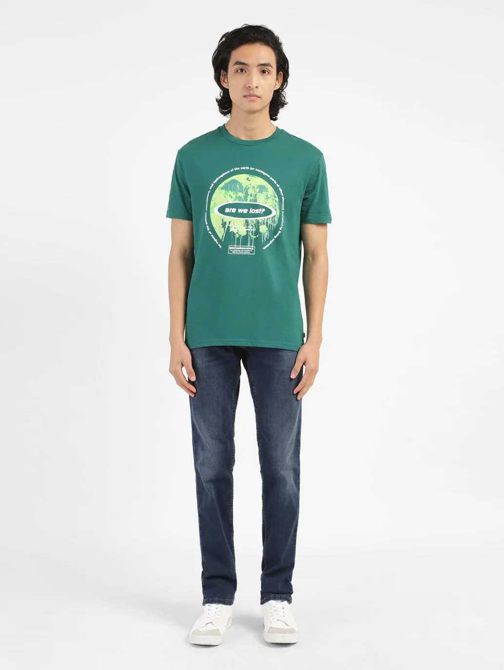 Men's Green Crew Neck T-Shirt