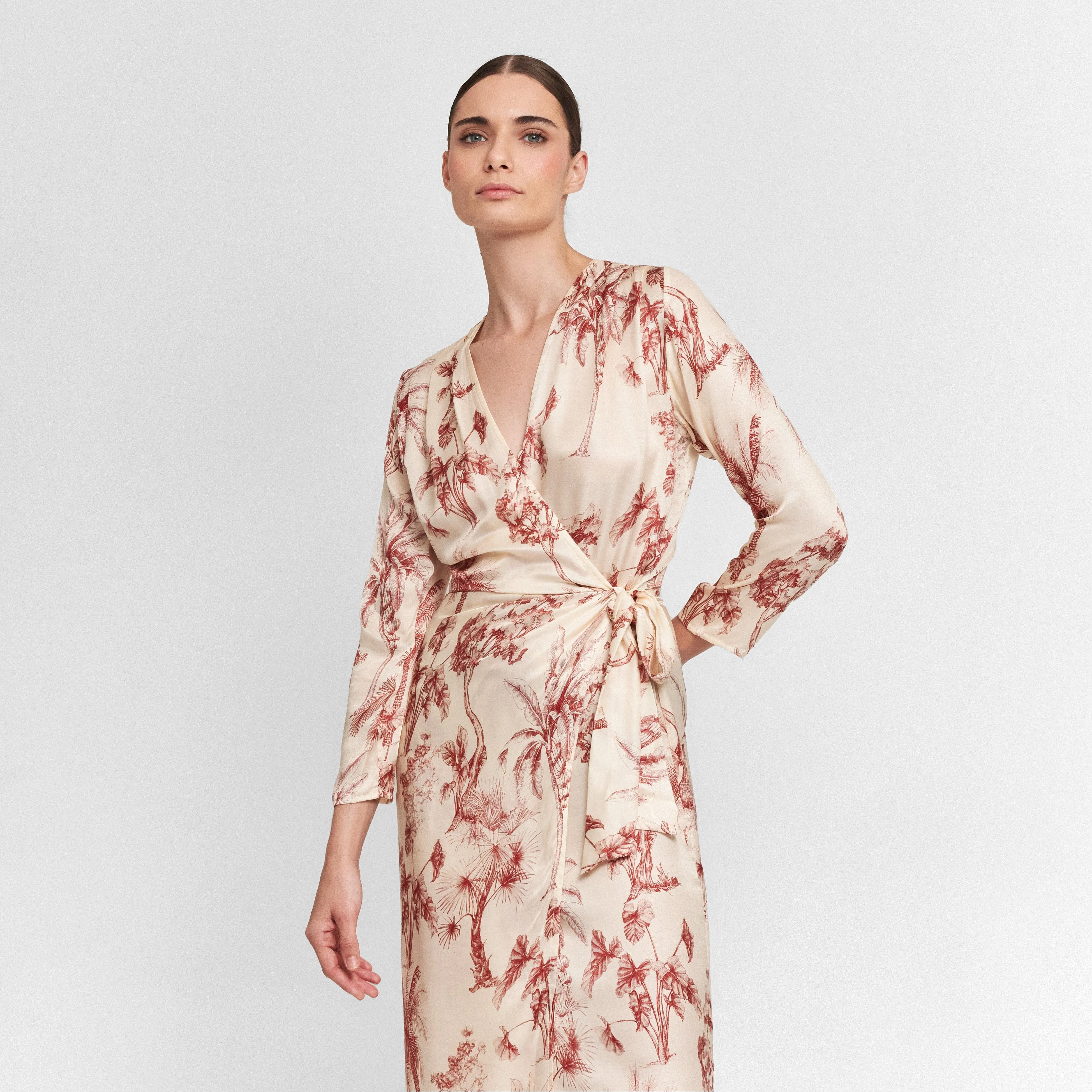 MIDI WRAP DRESS SILK VISCOSE PROVENCE 263