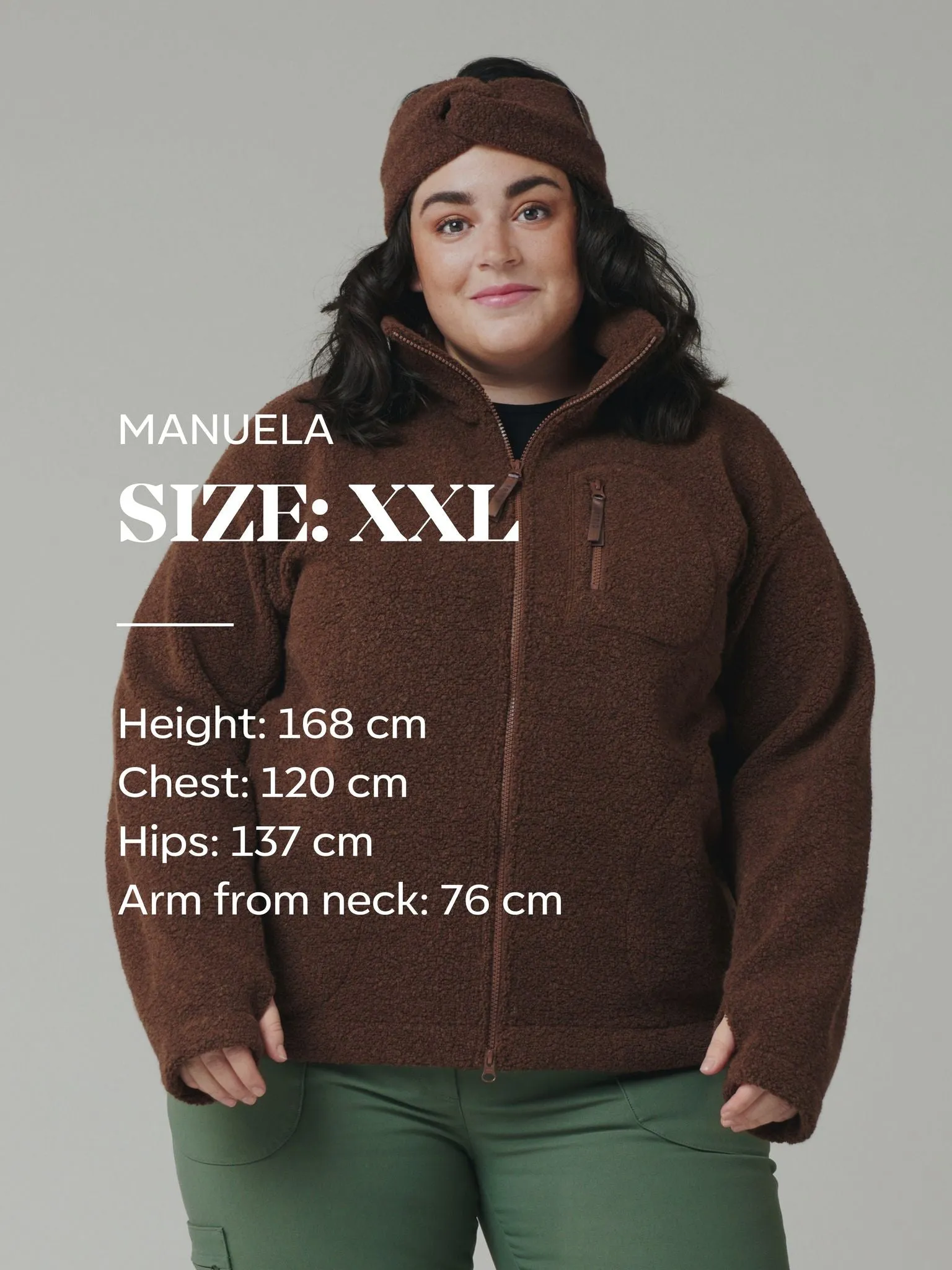 Minna Minimalist Wool Fleece Jacket Brown