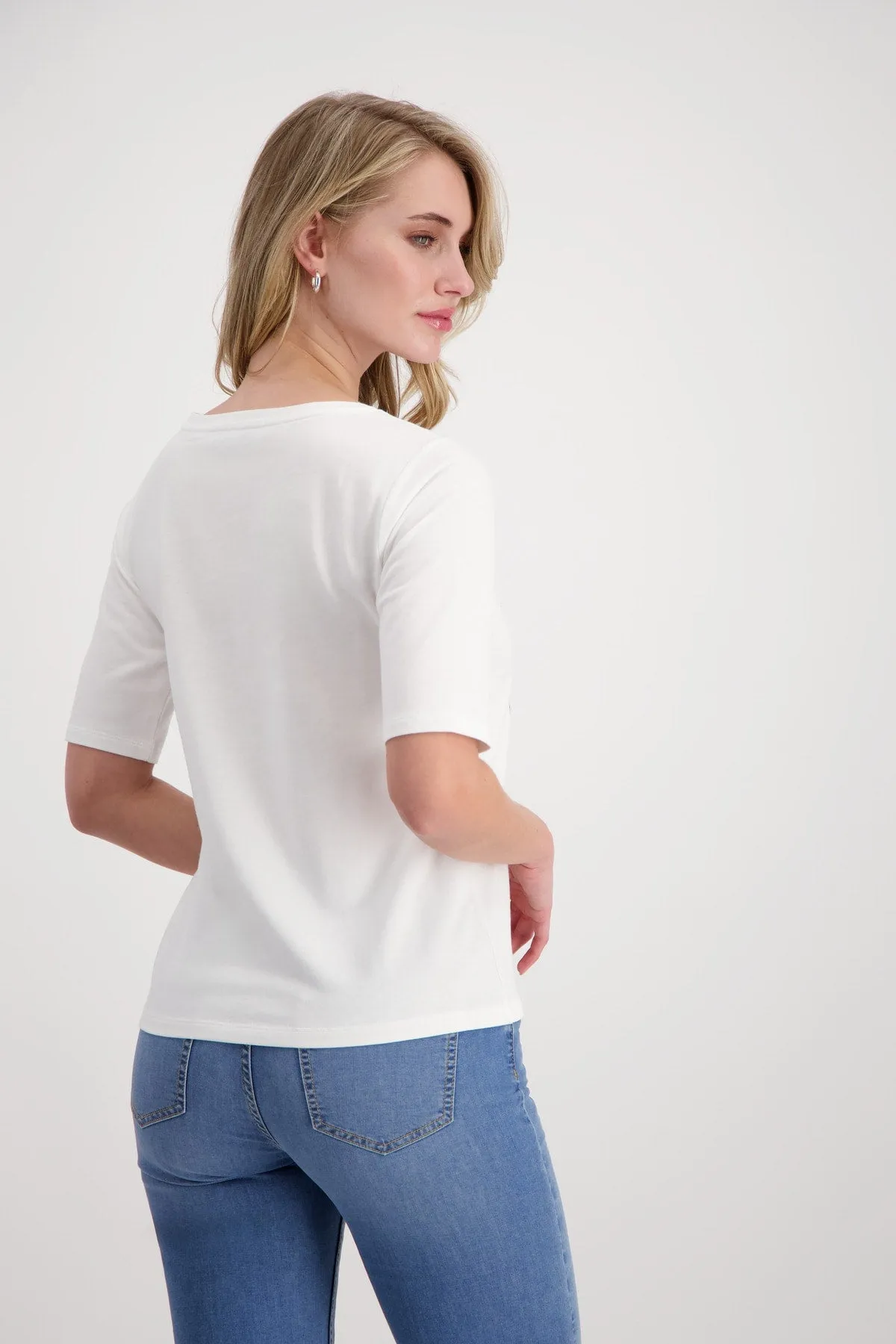 Monari Leopard Print T'Shirt - Off White