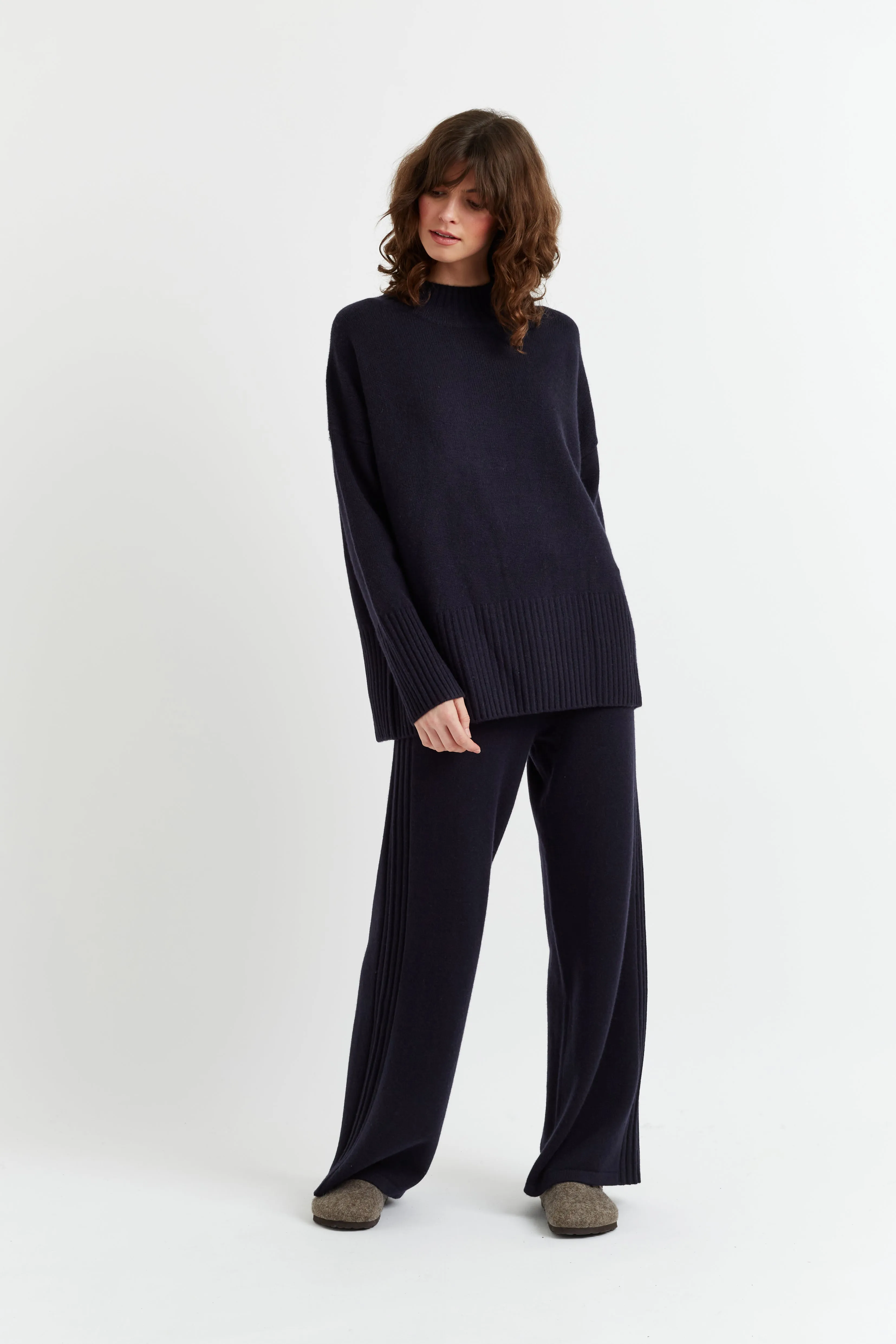 Navy Cashmere Comfort Sweater