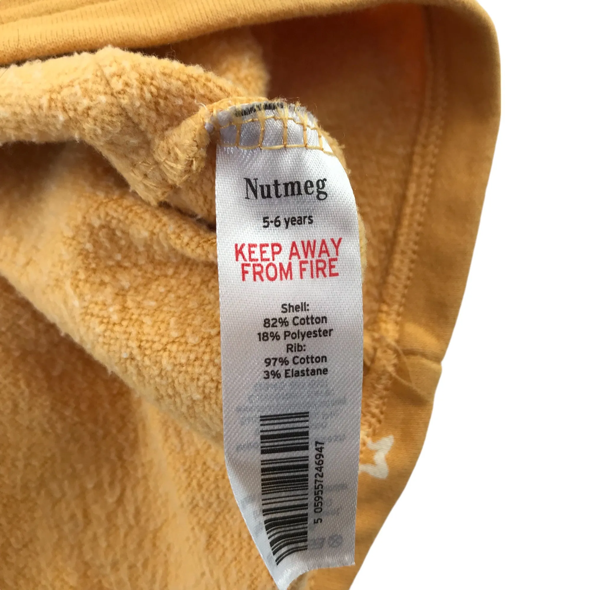 Nutmeg dress 5-6 years yellow unicorn jersey