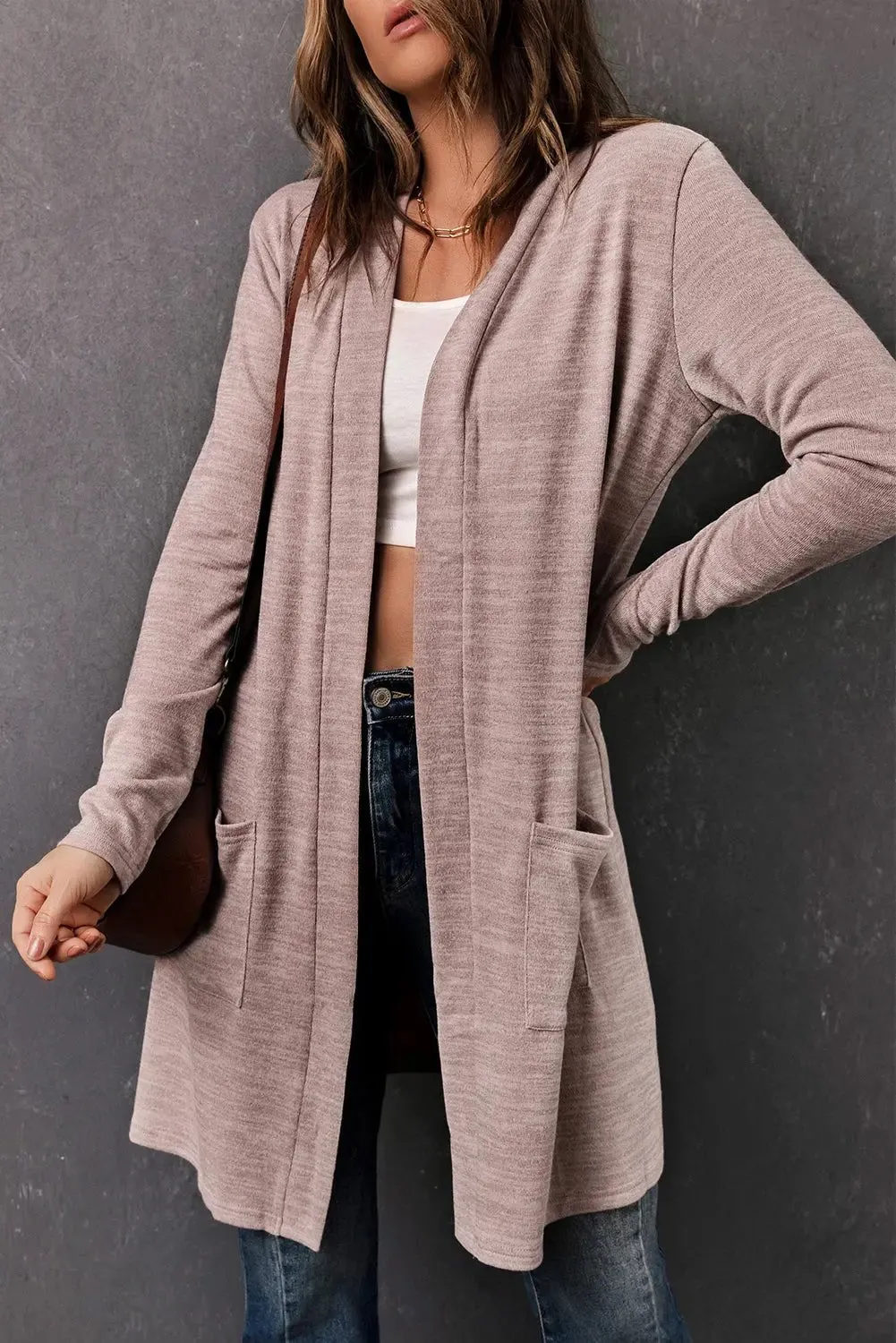 Open For Business Pocketed Cardigan