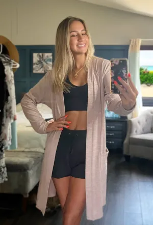Open For Business Pocketed Cardigan