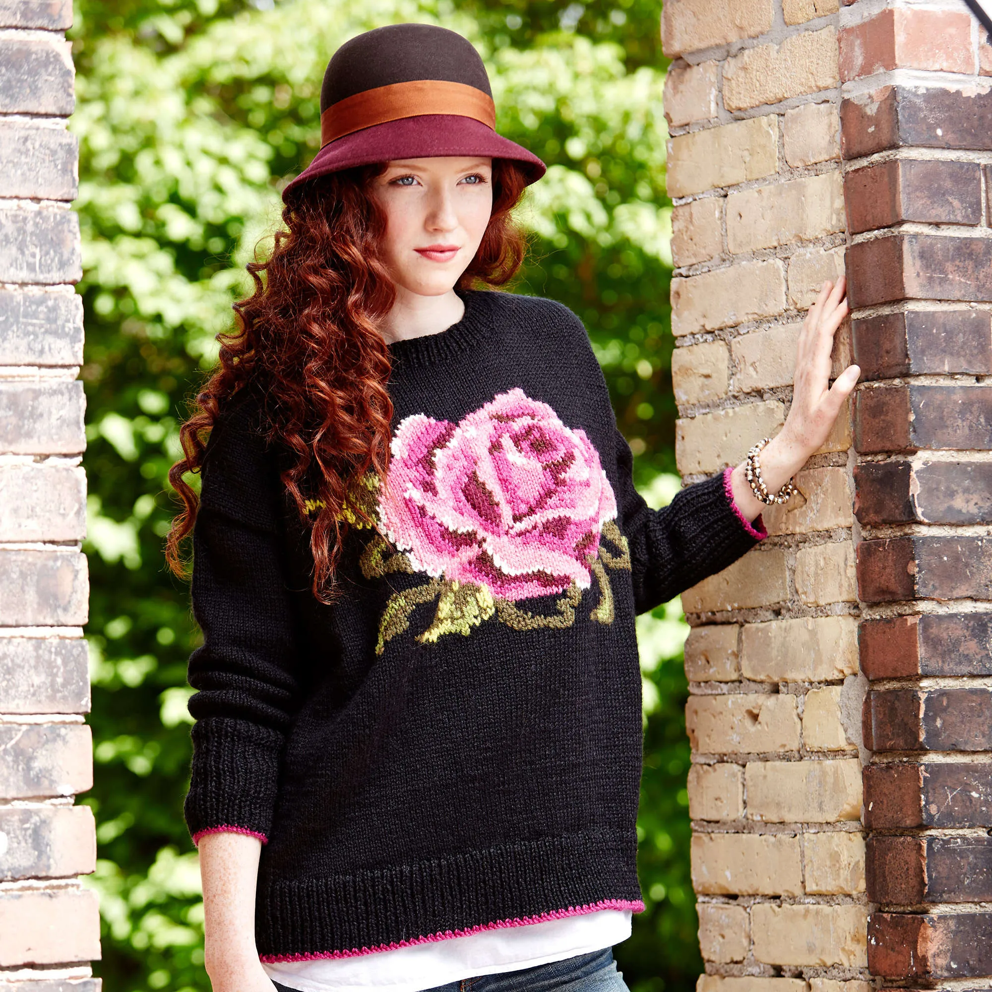 Patons Knit In Bloom Pullover