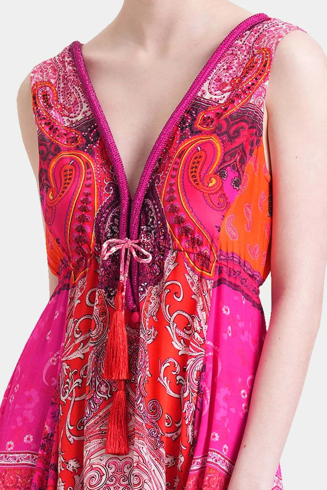 Red Hi Low Maxi Dress
