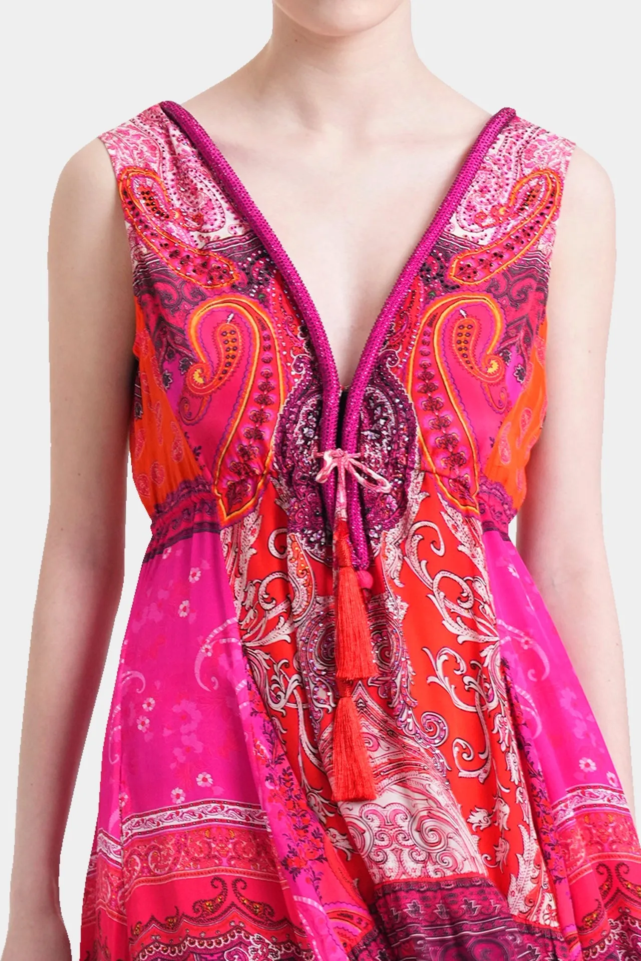 Red Hi Low Maxi Dress