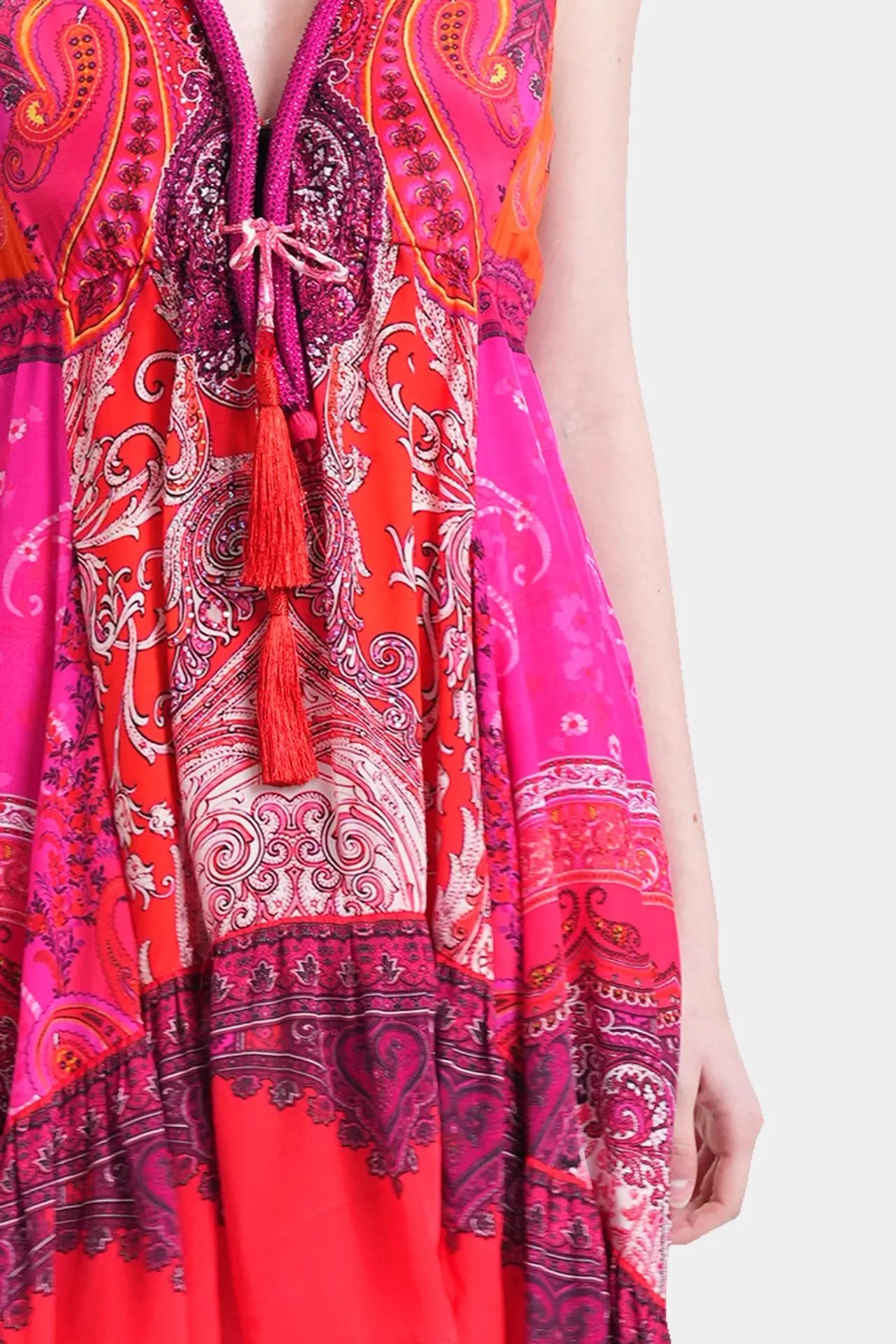 Red Hi Low Maxi Dress