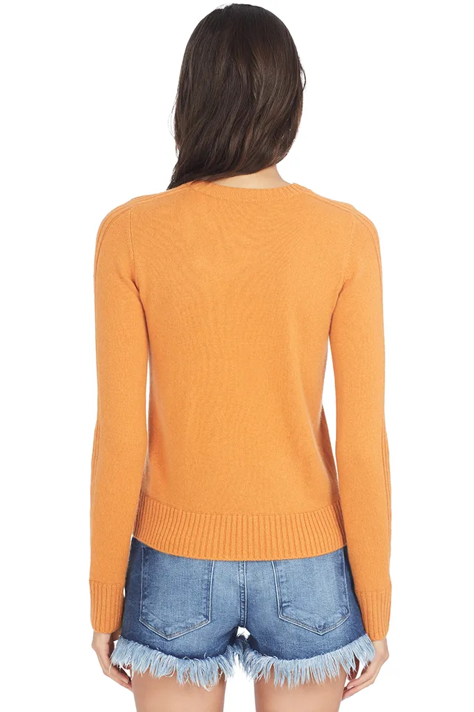Ribbed Cashmere Crew (Sienna)