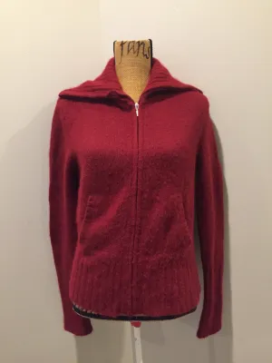 Roots Red Angora Wool Zip Cardigan SOLD