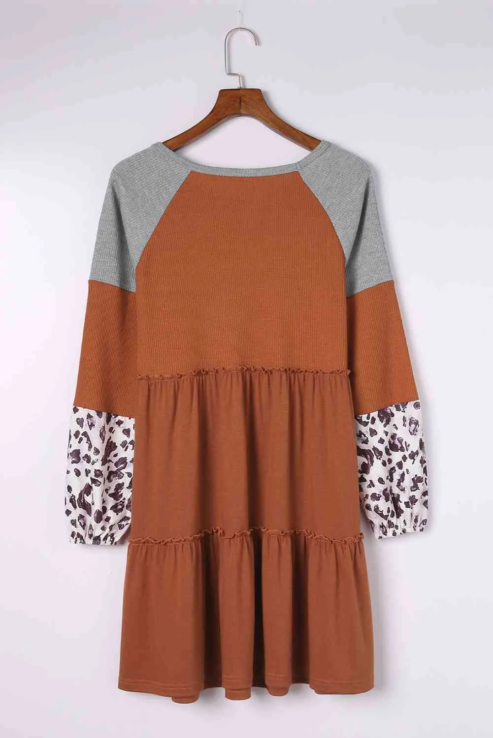 Round Neck Frill Trim Dress
